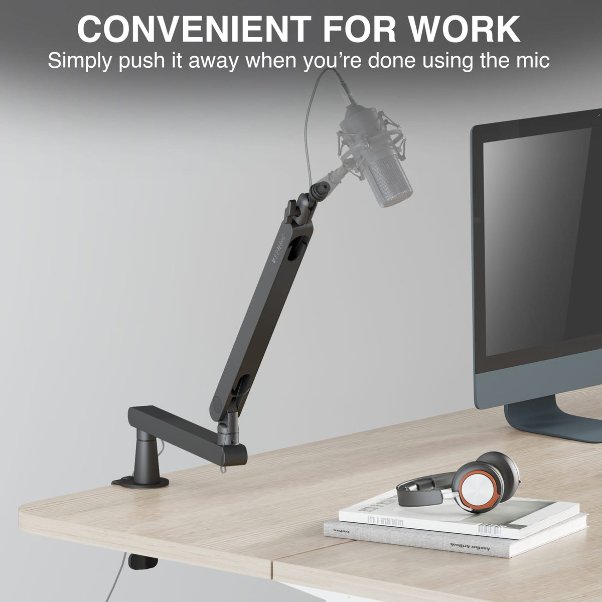 Sensic SA-30 LP boom arm in a workspace
