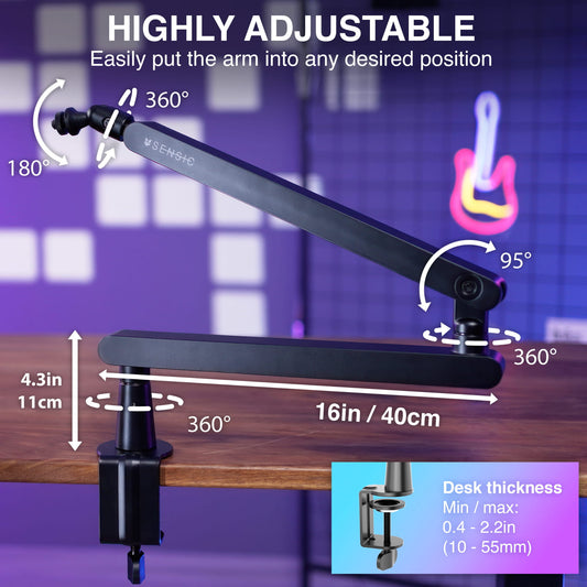 Adjustable Sensic SA-30 LP microphone arm