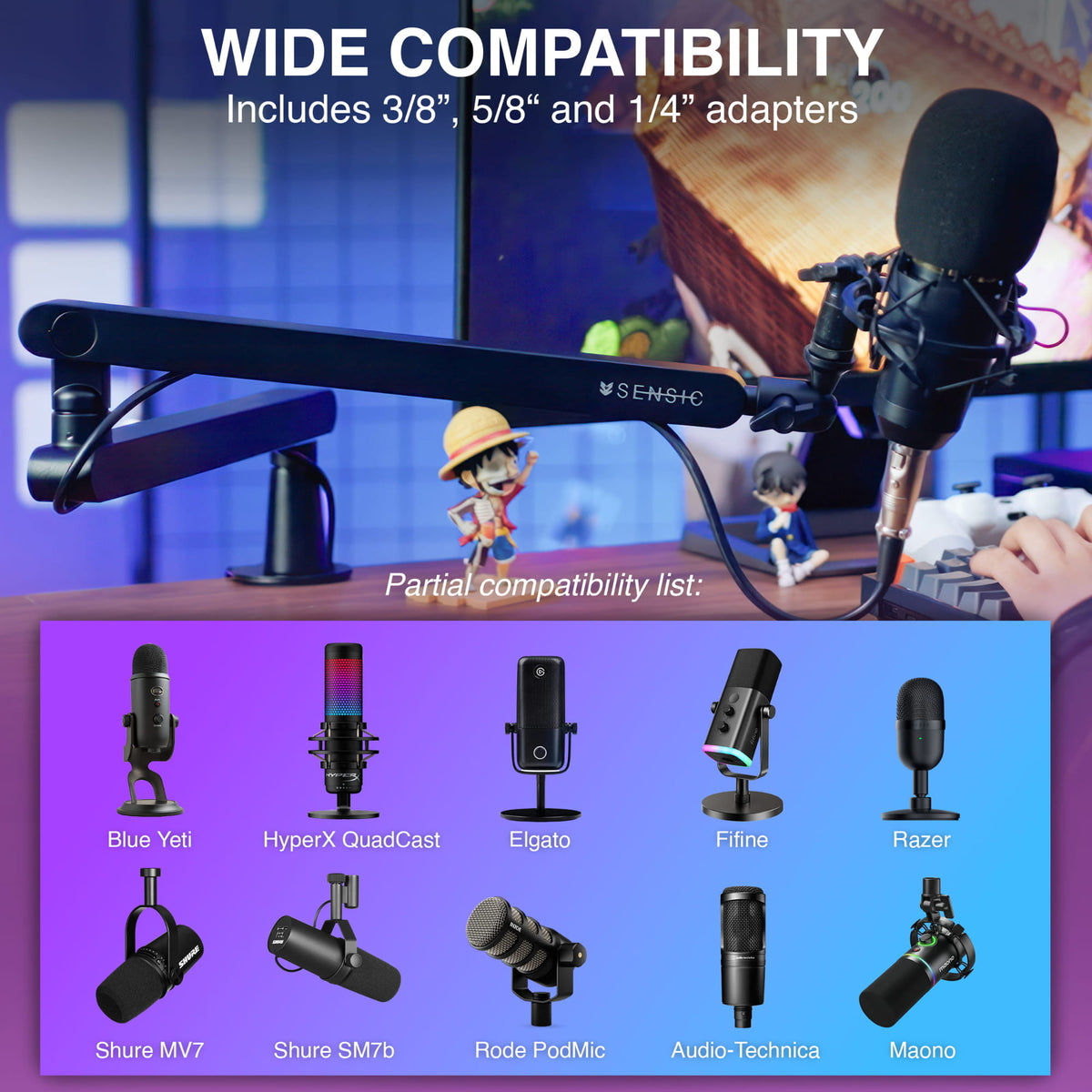 SA-30 LP boom arm microphone compatibility